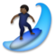 Person Surfing - Black emoji on LG